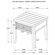 Load image into Gallery viewer, Sutter - 1 Drawer Square End Table - Dark Brown