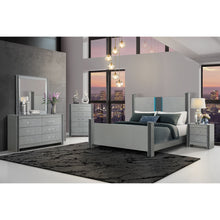 Load image into Gallery viewer, Lorenzo - Large Scale Mirror With Sleek Frame And Glittered Detailing - Silver