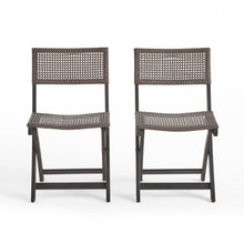 Load image into Gallery viewer, Bistro Foldable Chair With Wicker Backrest