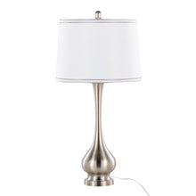 Load image into Gallery viewer, Cairo - Contemporary Table Lamp (Set of 2) - Nickel / White / Silver Trim
