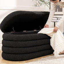 Load image into Gallery viewer, Fuji - Upholstered Oval Storage Bench