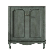 Load image into Gallery viewer, Vintage Bathroom Vanity With Ceramic Sink, Adjustable Shelves