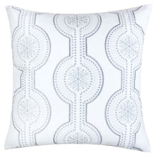Load image into Gallery viewer, Holiday Throw Pillow With Snowflake Embroidery