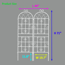 Load image into Gallery viewer, Metal Garden Rustproof Trellis For Climbing Plants Outdoor Flower Support