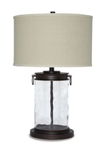 Load image into Gallery viewer, Tailynn - Glass Table Lamp - Clear / Bronze Finish