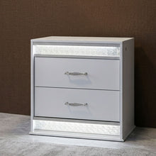 Load image into Gallery viewer, Glam - 2 Drawer Nightstand & LED Lighting - White