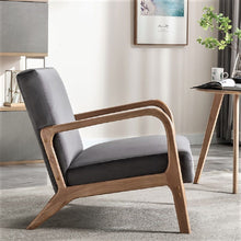 Load image into Gallery viewer, Classic Mid-Century Modern Accent Chairs, Open Framed Armchair With Cushioning