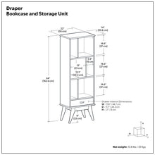 Load image into Gallery viewer, Draper - Mid Century Wide Bookcase And Storage Unit