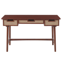 Load image into Gallery viewer, Writing Desk With 3 Drawers For Living Room