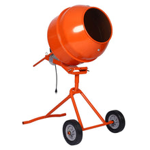 Load image into Gallery viewer, Portable Concrete Mixer With Etl Certificated Copper Motor, Electric Cement Mixer, 5.0 Cu. Ft. - Orange
