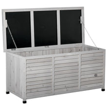 Load image into Gallery viewer, Outsunny - 75 Gallon Wooden Deck Box, Outdoor Storage Container With Aerating Gap & Weather-Fighting Finish - Gray