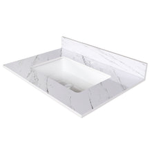 Load image into Gallery viewer, Bianco Carrara Venato Marble Vanity Top With Pre Drilled Faucet Hole And Undermount Sink