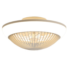 Load image into Gallery viewer, RGB Dimmable LED Enclosed Ceiling Fan With Remote Control, Bladeless Design - White