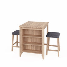 Load image into Gallery viewer, Dawson - 3 Piece Counter Height Table Set - Oak