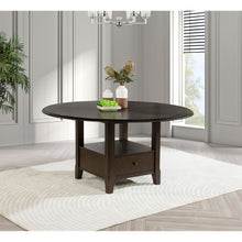 Load image into Gallery viewer, Fulton - Round Dining Table With Drawer - Dark Brown