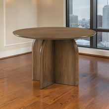 Load image into Gallery viewer, Delmon - Round Dining Table - Dark Walnut