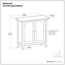 Load image into Gallery viewer, Redmond - Handcrafted Low Storage Cabinet