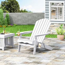 Load image into Gallery viewer, Zenithia - Outdoor Foldable Adirondack Chair With 2 Cup Holders - White