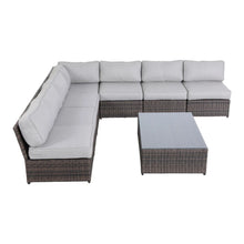 Load image into Gallery viewer, Comfortable Modern Patio Rattan Sectional Set With Cushions