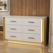 Load image into Gallery viewer, Obsession - 6 Drawer LED Dresser - White