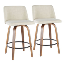Load image into Gallery viewer, Toriano - Mid-Century Modern Counter Stool (Set of 2)