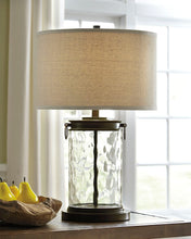 Load image into Gallery viewer, Tailynn - Glass Table Lamp - Clear / Bronze Finish