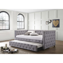 Load image into Gallery viewer, Cross - Upholstered Twin Daybed With Trundle - Gray