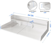 Load image into Gallery viewer, Washer Dryer Countertop Organizer, Double Layer Wooden Laundry Shelf Topper With Edge For Storage - White