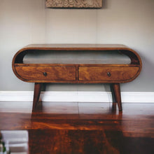 Load image into Gallery viewer, Solid Wood Circular TV Stand
