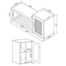 Load image into Gallery viewer, Shoe Storage Entryway Bench With Cabinet - Wood