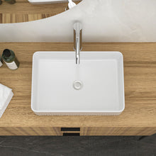 Load image into Gallery viewer, Modern Ceramic Rectangular Vessel Bathroom Sink