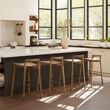 Load image into Gallery viewer, Sven - Modern Minimalist Low Back Counter Stool - Dark Brown Walnut