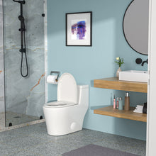 Load image into Gallery viewer, 1 Piece Toilet With Soft Closing Seat - White