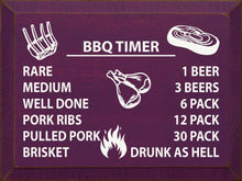 Load image into Gallery viewer, SAWDUST CITY - BBQ TIMER: Rare/1 beer, medium/3 beers, well done/6 pack…