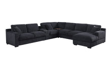 Load image into Gallery viewer, Celine - Fabric Corner Sectional Sofa With Right-Facing Chaise, Cupholders, And Charging Ports
