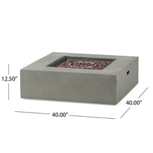 Load image into Gallery viewer, Modern 50, 000 Btu Square Fire Table With Propane Tank