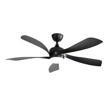 Load image into Gallery viewer, Ceiling Fan With 3 Color Dimmable 5 Blades Remote Control Reversible DC Motor And LED Light - Black