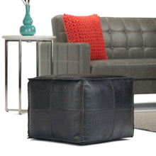 Load image into Gallery viewer, Bowen - Square Pouf - Black