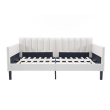 Load image into Gallery viewer, Elena - Boucle Upholstered Daybed, Ribbed Tufted Backrest