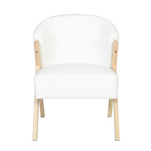 Load image into Gallery viewer, Modern Accent Chair With Polyester Upholstery And Minimalist Lounge Chair For Living Room, Bedroom, Or Office - White