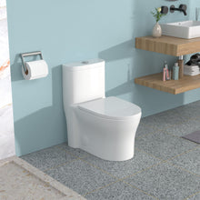 Load image into Gallery viewer, 1 Piece Toilet For Bathroom, Dual Flush 1.22/1.6 Gpf, Soft Closing Seat - White
