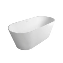 Load image into Gallery viewer, Solid Surface Soaking Freestanding Bathtub For Bathroom - Matte White