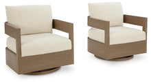 Load image into Gallery viewer, Serene Bay - Swivel Glider Chair With Cushion - Dark Brown / White