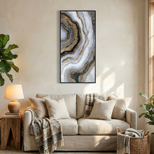 Load image into Gallery viewer, Canvas Painting Wall Art Framed, Artwork Decor, Picture Marble Print Paintings For Living Room - Frosted Glass / Gold