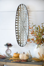 Load image into Gallery viewer, Metal Wall Art With Grid Pattern - Silver