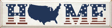 Load image into Gallery viewer, SAWDUST CITY - HOME-USA Stars and Stripes Patriotic Wood Sign (Two Colors)
