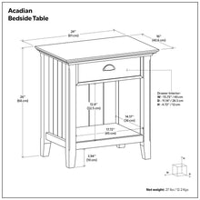 Load image into Gallery viewer, Acadian - Bedside Table - Brunette Brown