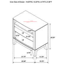 Load image into Gallery viewer, Menlo - 2 Drawer Nightstand - Pine Wood
