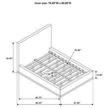 Load image into Gallery viewer, Talbot - Eastern King Platform Bed With Elevated Headboard - Cream