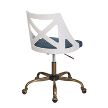 Load image into Gallery viewer, Charlotte - Farmhouse Task Chair - Antique Copper / White / Blue